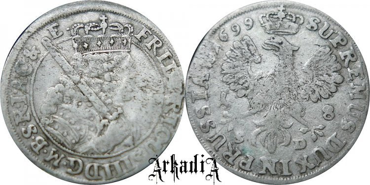 Fryderyk III - Prusy Książęce ort 1699