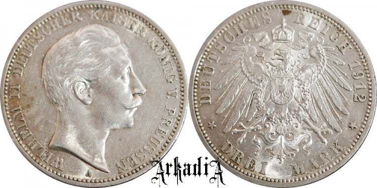 Prusy 3 marki 1912 A