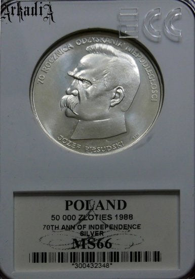 50000 złotych Piłsudski 1988