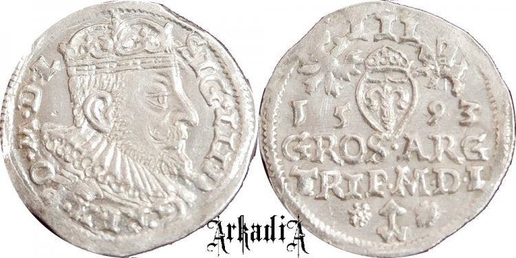 Zygmunt III Waza trojak wileński 1593
