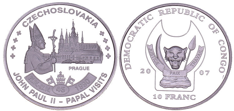 Kongo 10 F 2007 - pielgrzymka Czechosłowacja