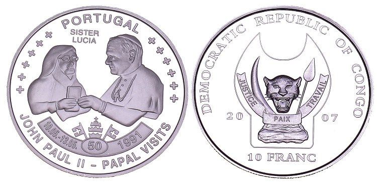 Kongo 10 F 2007 - pielgrzymka Portugalia