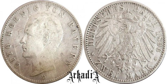 Bawaria 2 marki 1896 D
