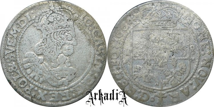 Jan Kazimierz ort koronny 1664