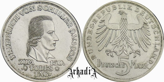 Niemcy 5 marek 1955 F Schiller