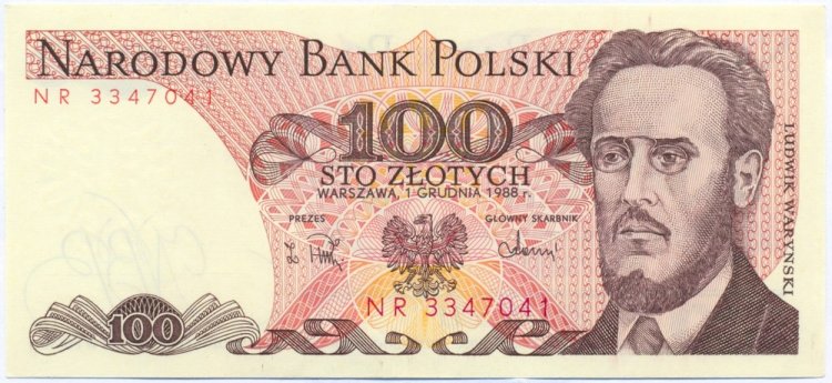 100 złotych 1988