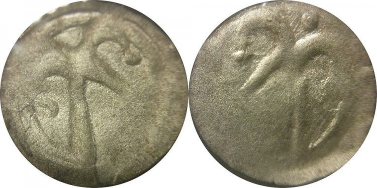 Biskupstwo kamieńskie - denar XIII-XIV wiek