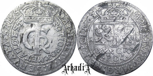 Jan Kazimierz tymf koronny 1663