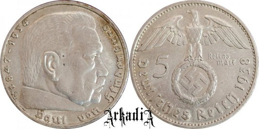 Niemcy 5 marek 1938 F Hindenburg