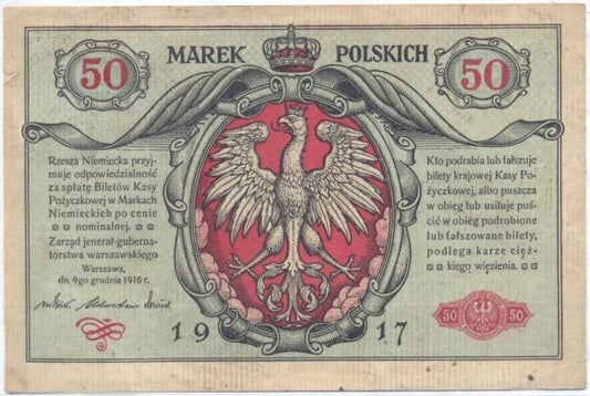 50 marek 1916 jenerał