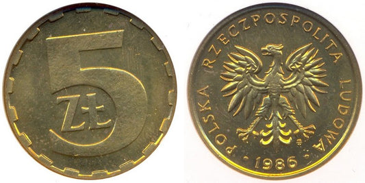 5 złotych 1986