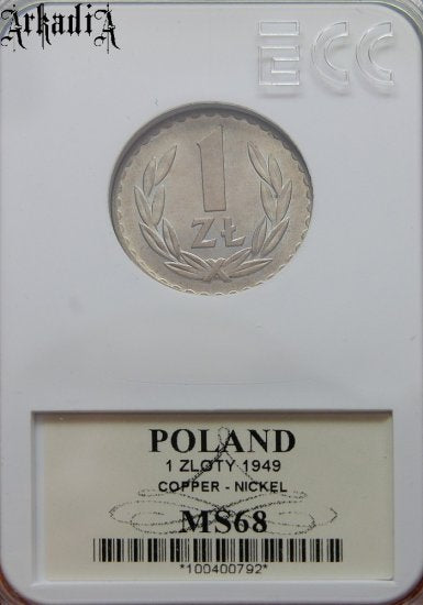 1 złoty 1949 miedzionikiel