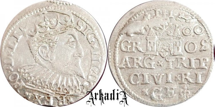 Zygmunt III Waza trojak ryski 1600