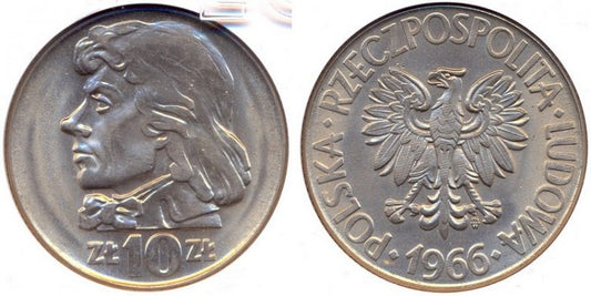 10 złotych Kościuszko 1966