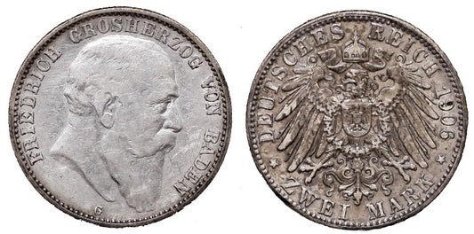 Badenia 2 marki 1906 G