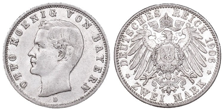 Bawaria 2 marki 1906 D