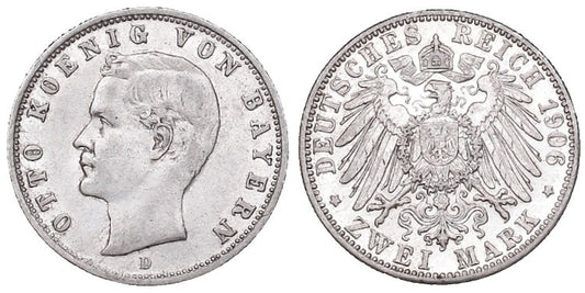 Bawaria 2 marki 1906 D