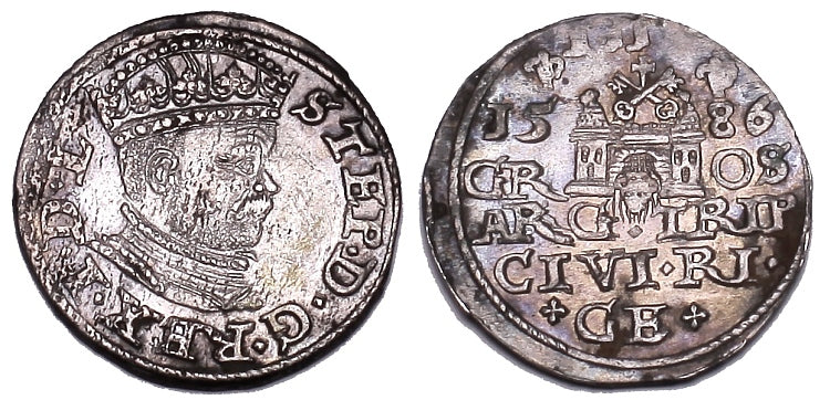 Stefan Batory trojak ryski 1586