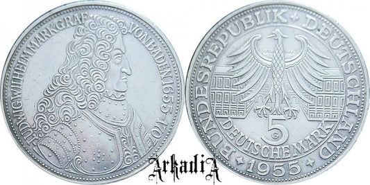 Niemcy 5 marek 1955 G Ludwik Wilhelm