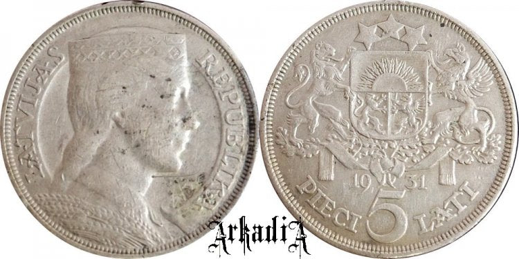 Łotwa 5 lati 1931
