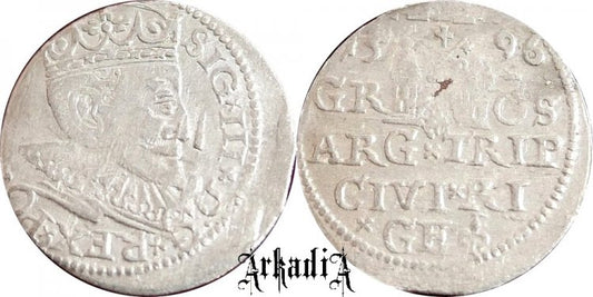 Zygmunt III Waza trojak ryski 1596