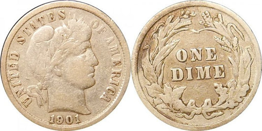 USA 1 dime 1901 Barber