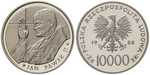 Jan Paweł II - cienki krzyż