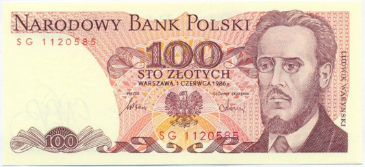 100 złotych 1986
