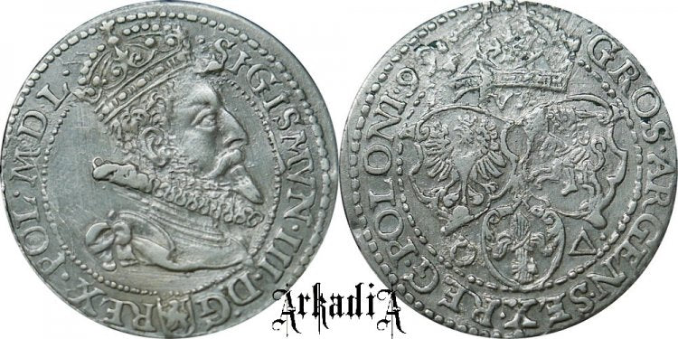 Zygmunt III Waza szóstak koronny 1599 mała głowa