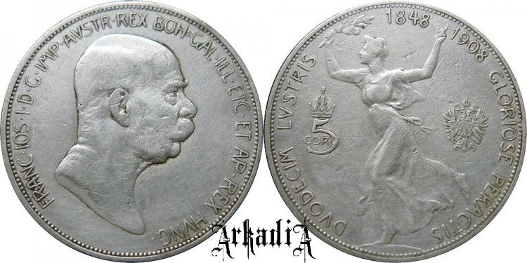 Austria 5 koron 1908