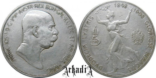 Austria 5 koron 1908