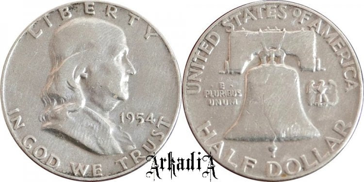 USA 1/2 dolara 1954 Franklin