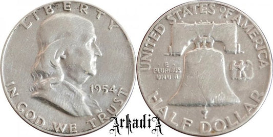 USA 1/2 dolara 1954 Franklin