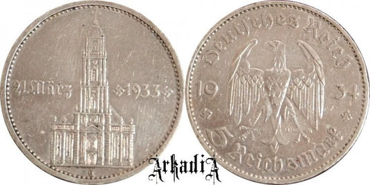 Niemcy 5 marek 1934 G kościół