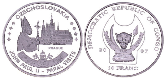 Kongo 10 F 2007 - pielgrzymka Czechosłowacja