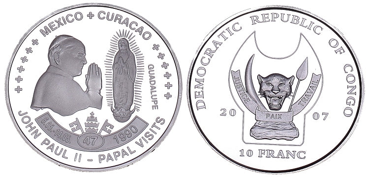 Kongo 10 F 2007 - pielgrzymka Meksyk, Curacao