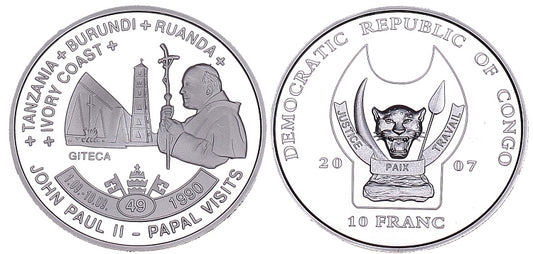 Kongo 10 F 2007 - pielgrzymka Tanzania, Burundi, Rwanda,Wybrzeże Kości Słoniowej