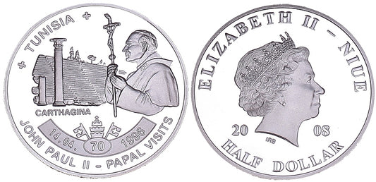 Niue 1/2 $ 2008 - pielgrzymka Tunezja