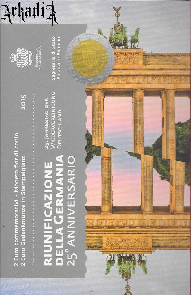San Marino - 25 rocznica zjednoczenia Niemiec
